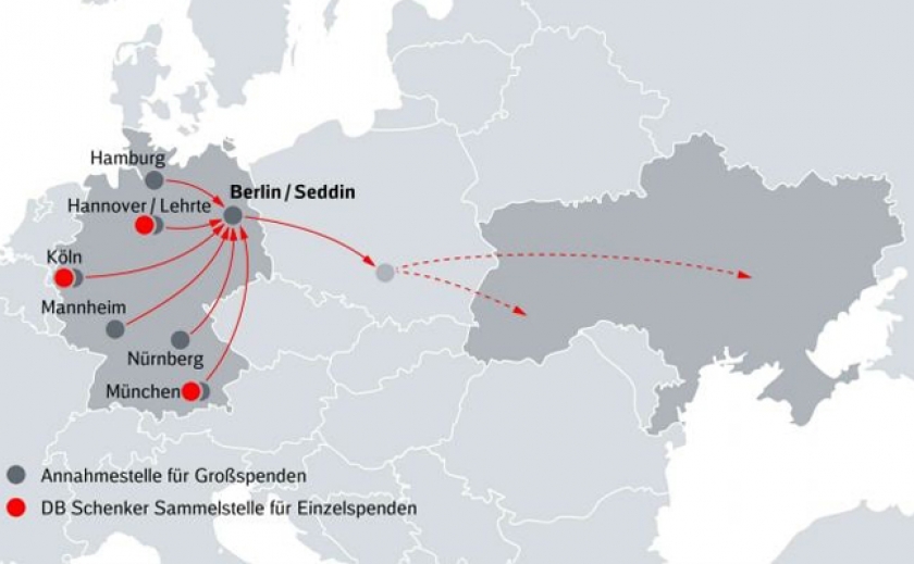 Немецкий концерн Deutsche Bahn запускает «железнодорожный мост» помощи в Украину