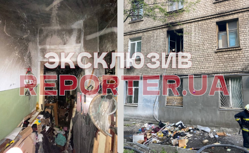 В Днепре на Севастопольской полицейские тушили пожар и эвакуировали из горящего здания людей