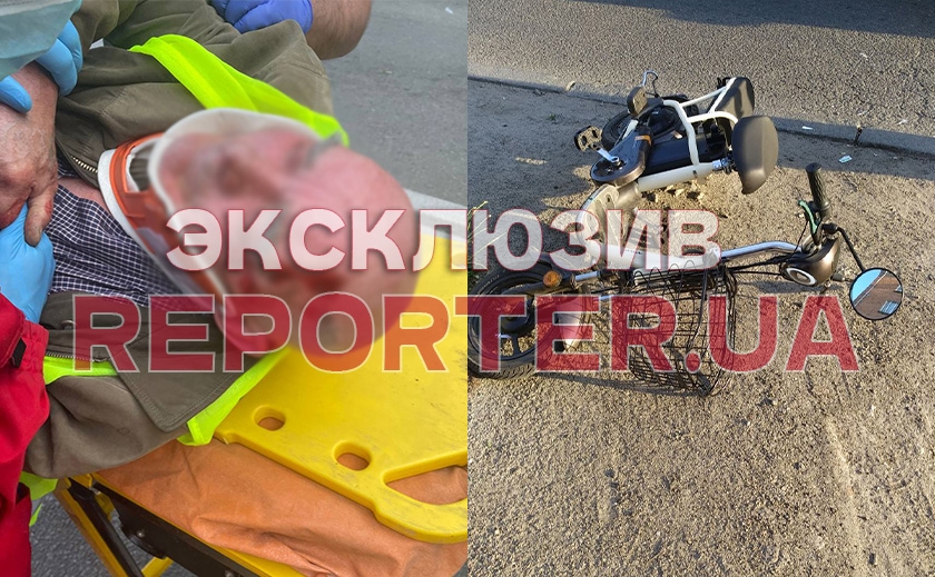 В Днепре на Титова произошло ДТП: пострадал пожилой мужчина на электроскутере