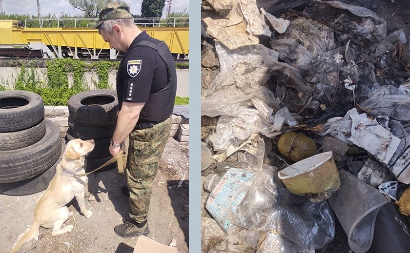 Во время патрулирования территории Днепровского автовокзала служебная собака нашла запал от гранаты