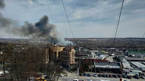 Пожар с Винницы дошел до Приднепровска ФОТО