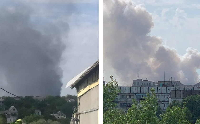 Дым виден по всему Днепру: на одном из частных предприятий города произошел пожар
