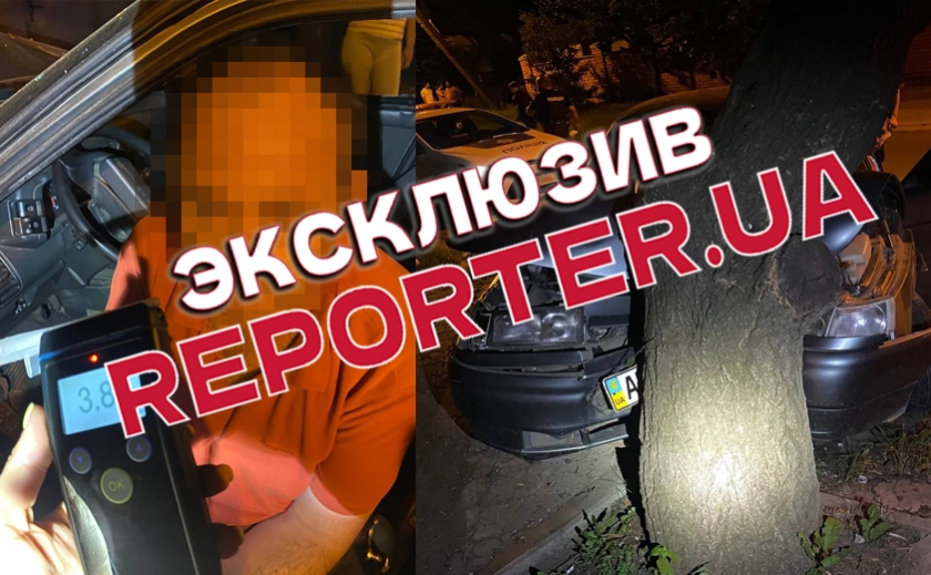 3,87 проміле: в результаті погоні поліцейські Дніпра затримали нетверезого водія, який вчинив ДТП