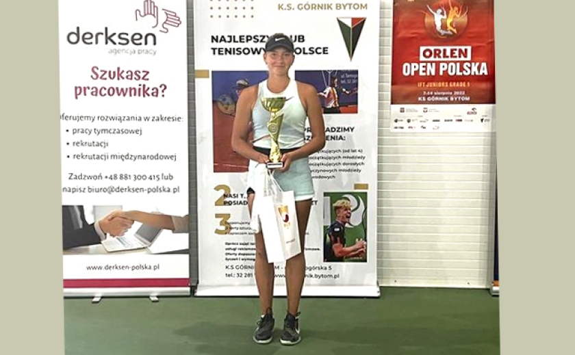 15-річна тенісистка Єлізавета Котляр з Дніпра виграла свій перший турнір в 1-й категорії ITF до 18 років в Польші