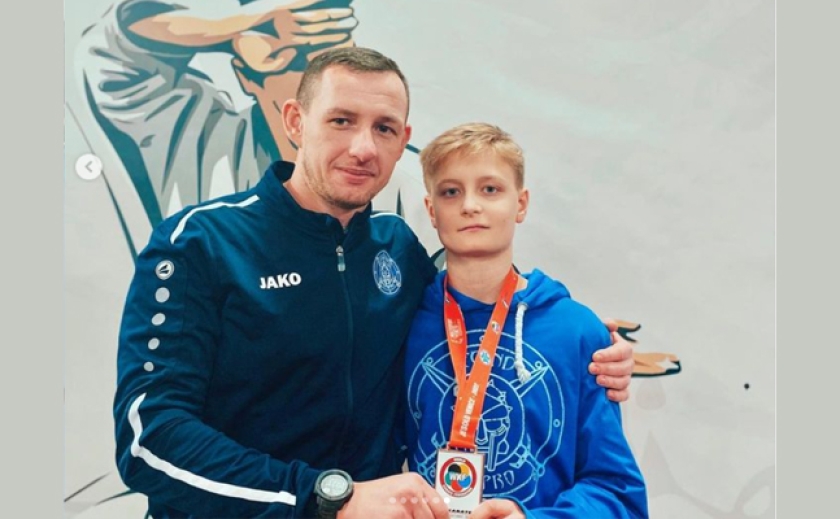 13-річний каратист Матвій Дрік з Дніпра завоював «бронзу» на турнірі в Італії