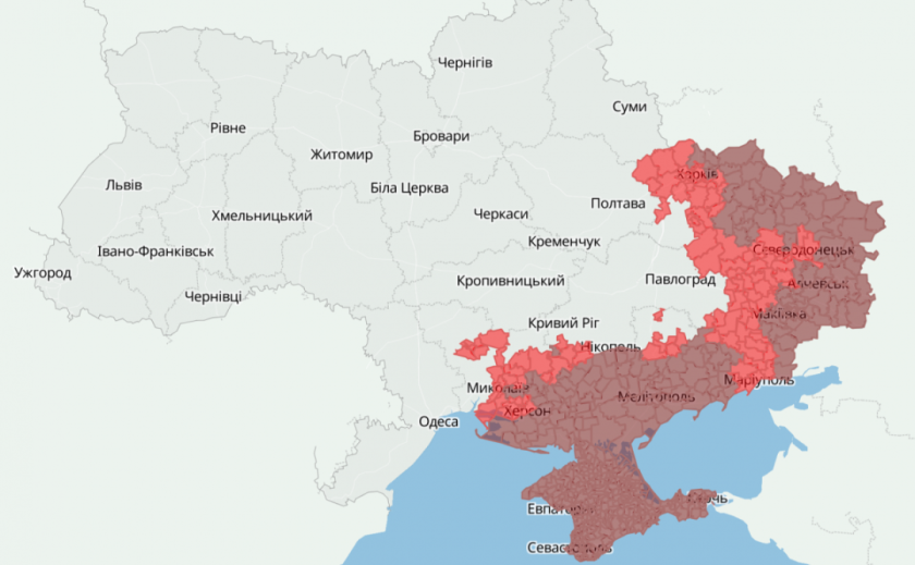 В Україні оновили перелік територій, на яких ведуться бойові дії, та тимчасово окупованих територій