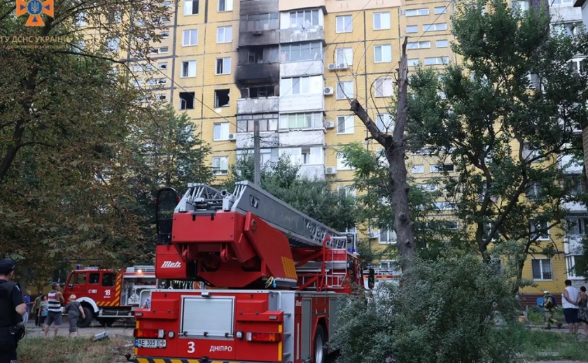У Дніпрі на Янтарній вулиці згоріла квартира в багатоповерхівці