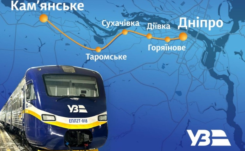Із 20 грудня «Укрзалізниця» запускає City Express за маршрутом Дніпро – Камʼянське