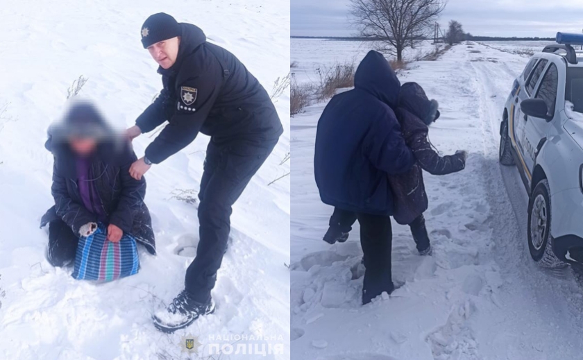 Заблукали у полі та мало не замерзли до смерті: на Дніпропетровщині поліцейський офіцер врятував сімейну пару