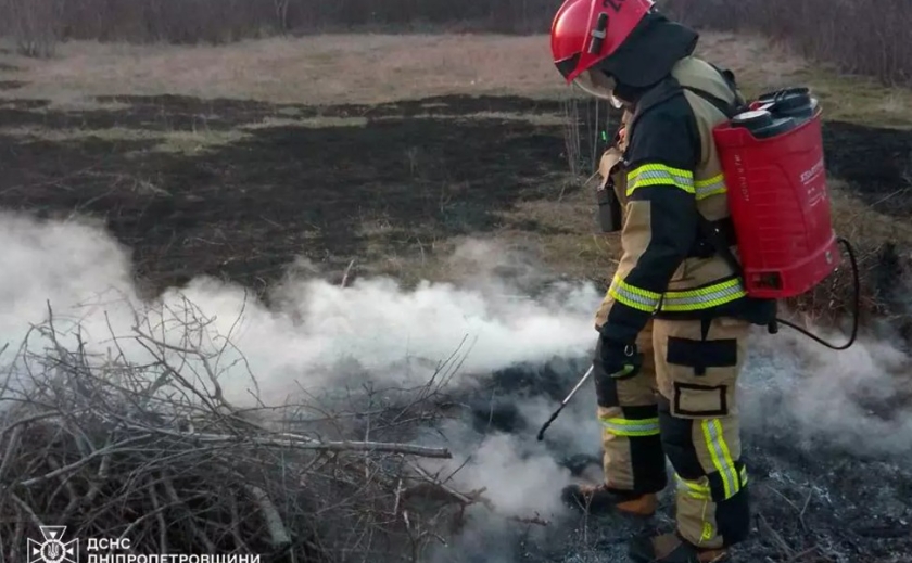 Вогнеборці Дніпропетровщини ліквідовують загорання на відкритих територіях та притягують паліїв до відповідальності