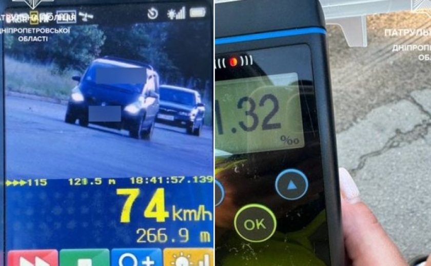 Перевищив встановлену швидкість руху та сів за кермо нетверезий: патрульні Дніпра притягнули водія-порушника до відповідальності Перевищив встановлену швидкість руху та сів за кермо нетверезий: патрульні Дніпра притягнули водія-порушника до відповідальності