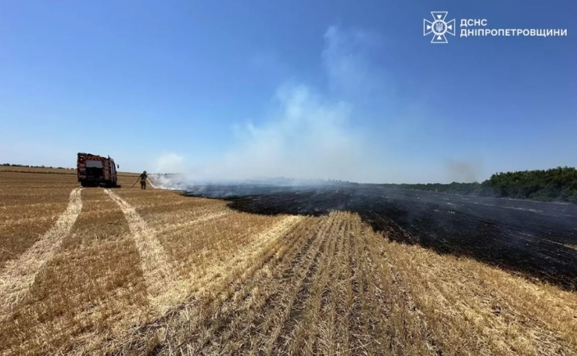 Підвищена пожежна небезпека через спеку: вогнеборці долають численні пожежі в екосистемах Дніпропетровщини