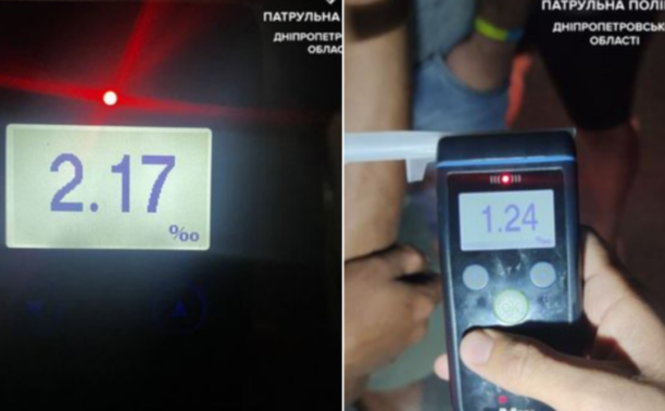У Дніпрі поліцейські затримали двох нетверезих водіїв під час комендантської години