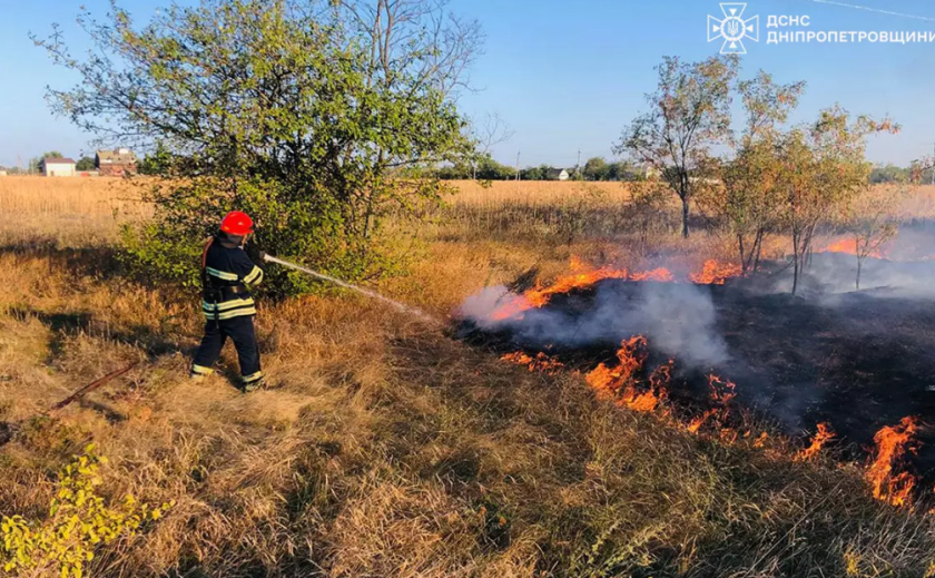 67 пожеж за добу: рятувальники Дніпропетровщини продовжують боротися з пожежами в екосистемах