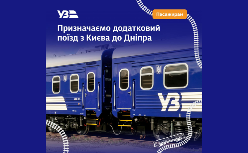 «Доступні вагони класу СВ»: з Дніпра до Києва курсуватиме додатковий швидкісний потяг