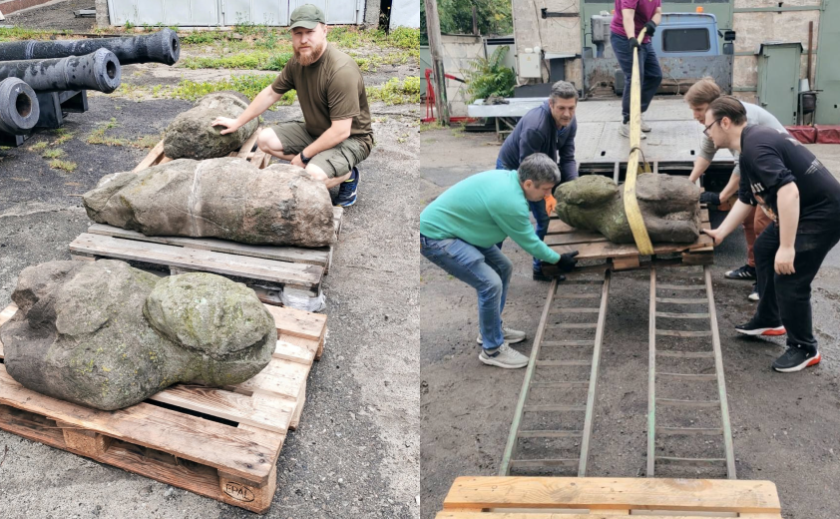 Зі Сходу Дніпропетровщини до Дніпра евакуювали три кам’яні скульптури XI–XIII століття