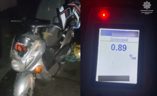 У Дніпрі патрульні зупинили неповнолітнього водія мотоцикла під час комендантської години