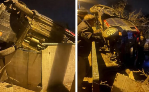 У Дніпрі автівка в’їхала у двір та повисла на паркані: серед постраждалих вагітна жінка