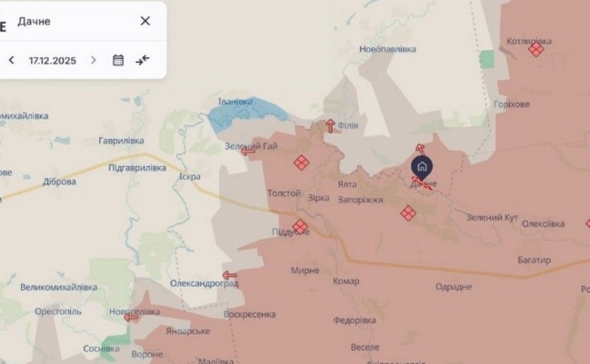 Ворог просунувся поблизу Дачного на Дніпропетровщині – DeepState