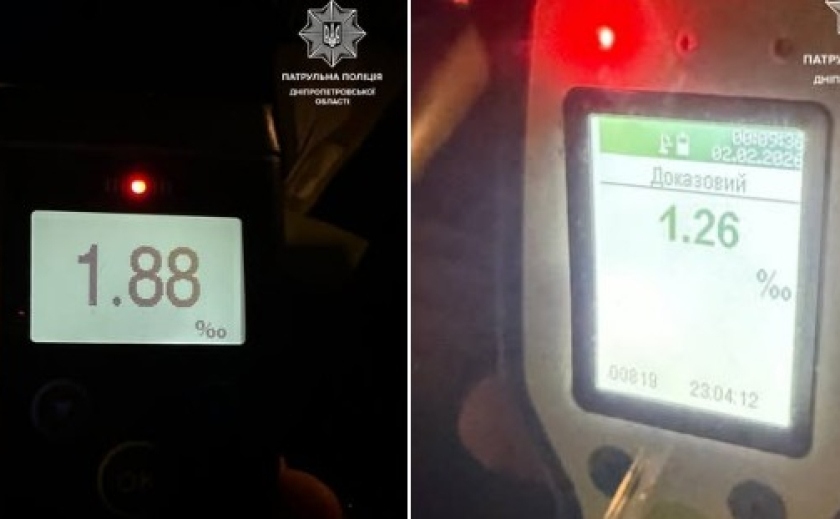 У Дніпрі затримали трьох водіїв напідпитку