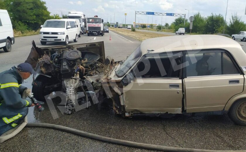Авария под Днепром могла привести к пожару на дороге
