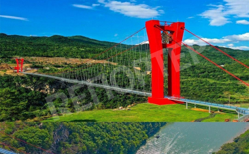 Стеклянный подвесной мост в Китае попал в Книгу рекордов Гиннеса