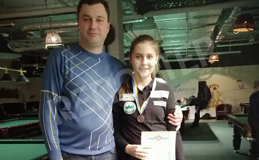 Днепрянка завоевала серебро на Кубке Украины по бильярдному спорту